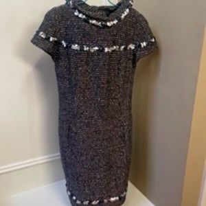 Black & White Appliqué Sheath Dress - Per Se by Carlisle